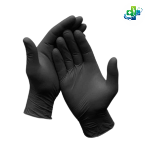 Black Latex Gloves Disposable Powder-Free – Medical Examination Gloves for Cleaning, Food Handling, Salon, Tattoo & Industrial Use – Strong, Flexible & Comfortable Protective Gloves
